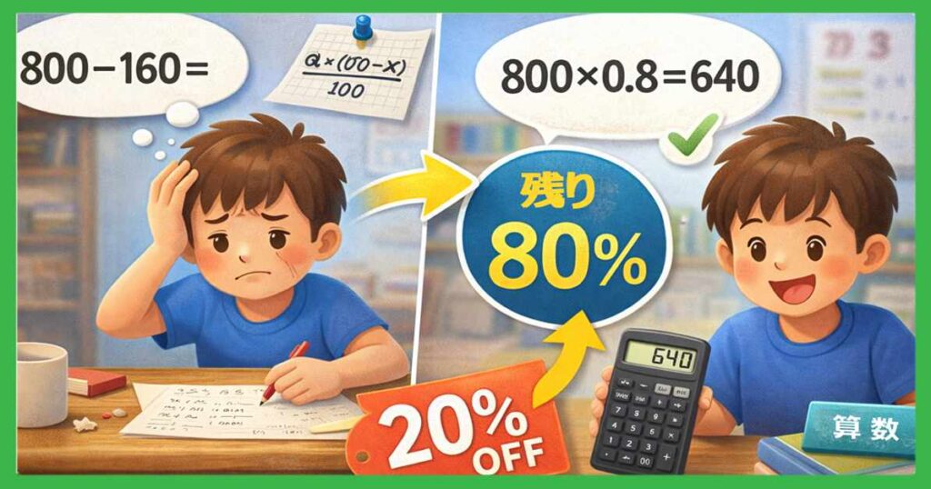 【小5】「割合」で苦戦していませんか?中学数学まで伸びる子は“引き算”で迷わなくなります。