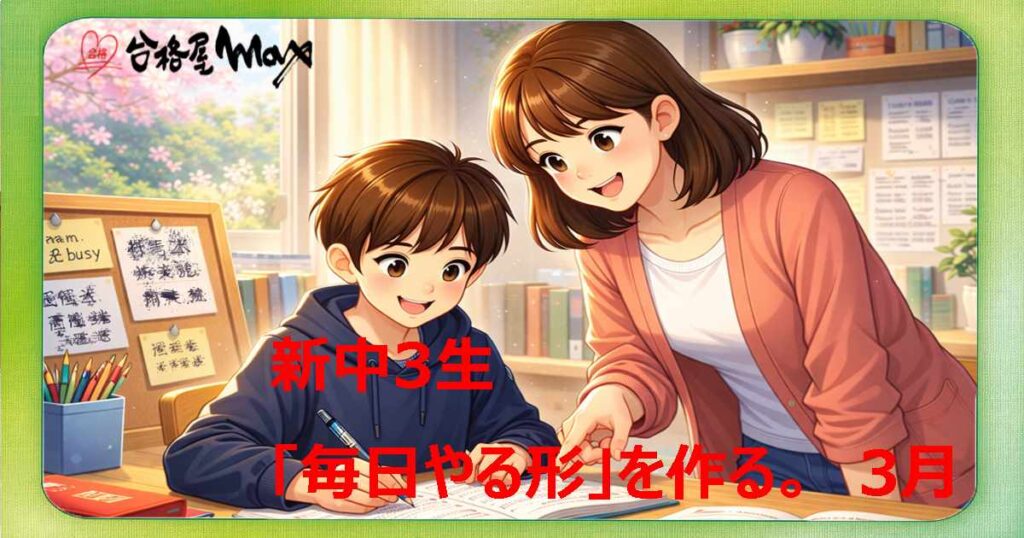 受験モードへ。「毎日やる形」形を作る