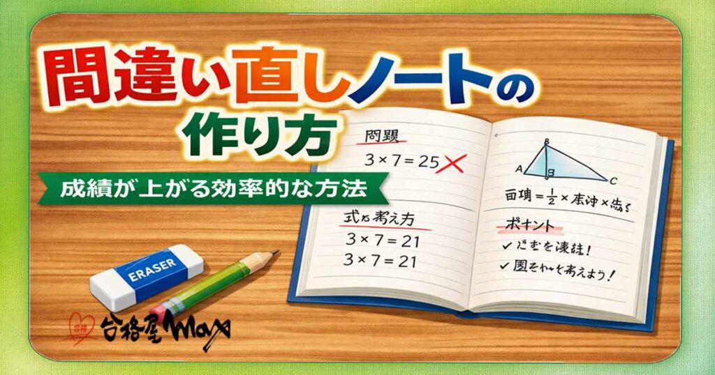 間違い直しノートの作り方